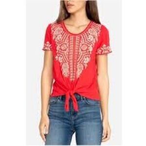 Johnny Was Embroidered Paisley Top